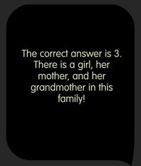 Tricky Test There are two mothers, two daughters, and a grandma with a granddaughter. What is the total number of members in this family?
